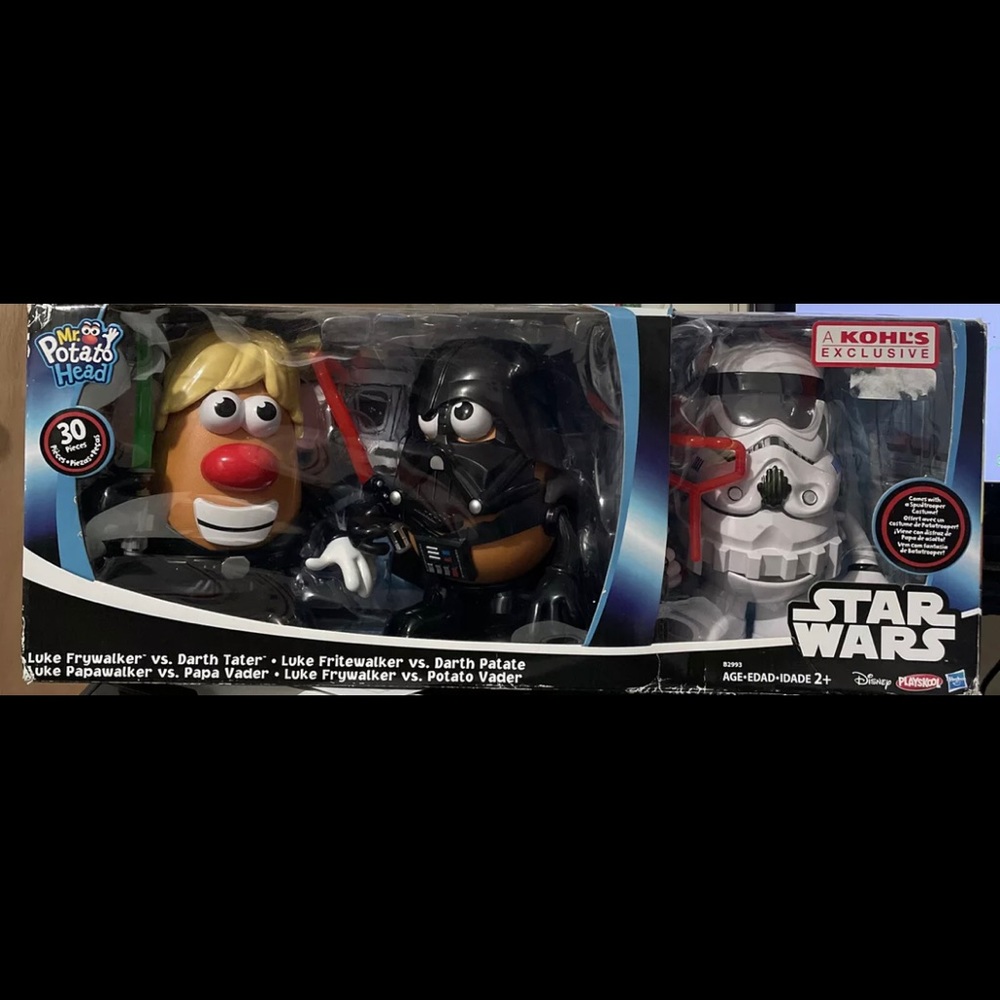 Disney Star Wars Mr Potato Head 30 Piece Set Luke Frywalker Darth Tater & Spu...